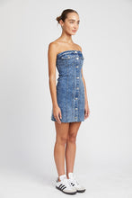 Load image into Gallery viewer, Artesia BUTTON DOWN TUBE DENIM DRESS