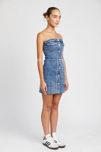 Artesia BUTTON DOWN TUBE DENIM DRESS