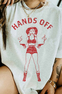 HANDS OFF COWGIRL GRAPHIC TEE