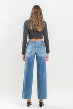 Load image into Gallery viewer, Mid Rise Raw Hem Wide Leg Jeans