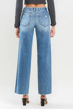 Load image into Gallery viewer, Mid Rise Raw Hem Wide Leg Jeans