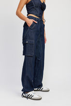 Load image into Gallery viewer, COWBOY CONTRAST STITCHING DENIM PANTS