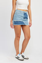 Load image into Gallery viewer, PATTY MAE PATCH WORK DENIM MINI SKIRT