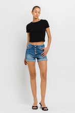 Load image into Gallery viewer, Super High Rise Button Up Mom Shorts