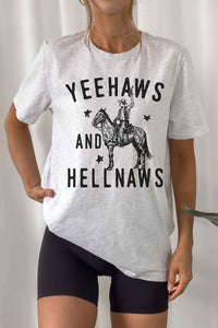 YEE HAWS AND HELL NAWS COUNTRY GRAPHIC TEE