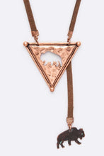 Load image into Gallery viewer, Cutout Bear Western Long Pendant Necklace Set
