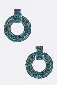 Vintage Inspired Textured Ring Drop Earrings