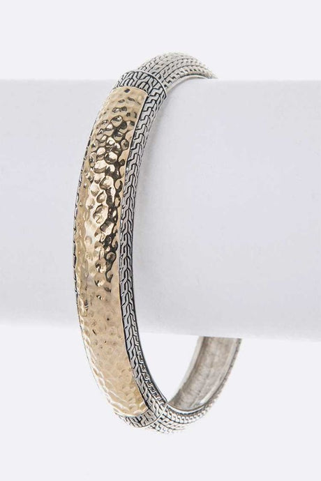 2 Tone Textured Design Bangle