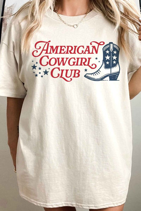 AMERICAN COWGIRL CLUB OVERSIZED TEE