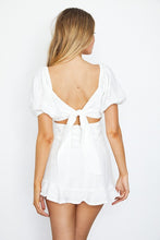 Load image into Gallery viewer, Tanny Textured Eyelet Puff Sleeved Mini Dress