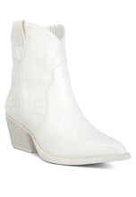 Load image into Gallery viewer, Aries Ankle Length Block Heel Cowboy Boots