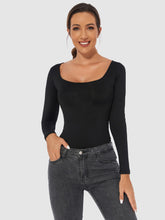 Load image into Gallery viewer, Full Size Scoop Neck Long Sleeve Bodysuit