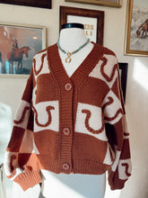 Load image into Gallery viewer, The Horseshoe Cardigan in Brown