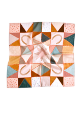 Load image into Gallery viewer, Horseshoe Vintage Ranching Patchwork Quilt Western Silk Wild Rag Scarf