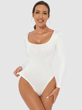 Load image into Gallery viewer, Full Size Scoop Neck Long Sleeve Bodysuit