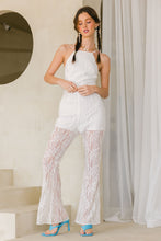 Load image into Gallery viewer, Idem Ditto Floral Lace Sleeveless Tie Back Jumpsuit