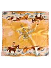 Load image into Gallery viewer, Longhorn Open Range Cowgirl Wild Rag: Western Scarf Bandana Silk Tencel Wildrag