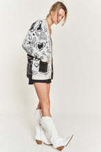 Load image into Gallery viewer, Heart paisley and Color block cardigan