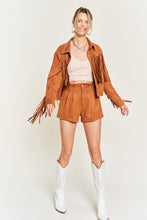 Load image into Gallery viewer, Suede studded fringe jacket JJO5009