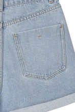 Load image into Gallery viewer, Lilou roll up denim shorts