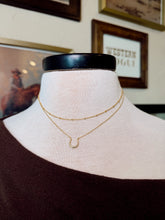 Load image into Gallery viewer, The Double Layer Horseshoe Necklace {GOLD + SILVER}