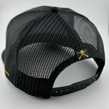 Load image into Gallery viewer, “Cowboy Hat” Patch Rope Trucker Hat - Black