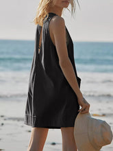 Load image into Gallery viewer, Round Neck Sleeveless Romper with Pockets