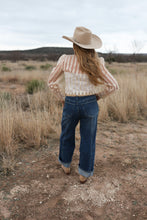 Load image into Gallery viewer, The Cream Stripe Bow Top