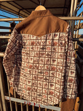 Load image into Gallery viewer, The Western Squares Pearl Snap Top