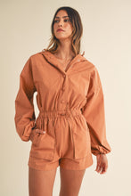 Load image into Gallery viewer, Mable Snap Down Long Sleeve Hooded Romper