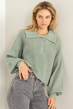 Load image into Gallery viewer, Instant Winner Wide Collar Button Front Sweater