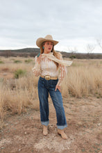 Load image into Gallery viewer, The Cream Stripe Bow Top