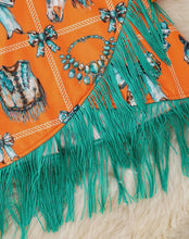 Load image into Gallery viewer, Western girls fringe dres