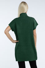 Load image into Gallery viewer, Mock Neck Short Sleeve Sweater Dress with Pocket