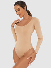 Load image into Gallery viewer, Full Size Scoop Neck Long Sleeve Bodysuit