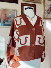 Load image into Gallery viewer, The Horseshoe Cardigan in Brown