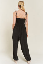 Load image into Gallery viewer, SMOCKED TIE STRAP JUMPSUIT