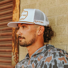 Load image into Gallery viewer, “Cowboy Hat” Patch Rope Trucker Hat - White