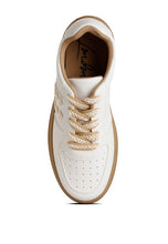 Load image into Gallery viewer, Monigue Faux Leather Cross Stitch Detail Sneakers