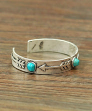 Load image into Gallery viewer, Faux Turquoise Arrow Cuff