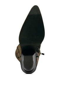 South Point Glimmer Rhinestones Embellished Shimmer Calf Boots