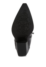 Load image into Gallery viewer, Aries Ankle Length Block Heel Cowboy Boots