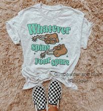 Load image into Gallery viewer, Spins Your Spurs TEE or CREWNECK