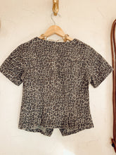 Load image into Gallery viewer, The Logan Leopard Denim Top