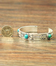 Load image into Gallery viewer, Faux Turquoise Arrow Cuff