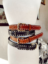 Load image into Gallery viewer, The Classic Buckstitch Belt in Brown