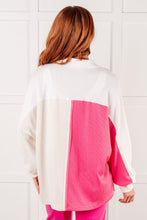 Load image into Gallery viewer, Chip Off the Old Colorblock V-Neck Henley in Pink