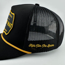 Load image into Gallery viewer, “Cowboy Hat” Patch Rope Trucker Hat - Black