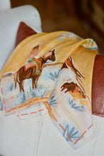 Load image into Gallery viewer, Longhorn Open Range Cowgirl Wild Rag: Western Scarf Bandana Silk Tencel Wildrag