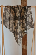Load image into Gallery viewer, Western Saddle in Arena Brown Silk Scarf Wild Rag